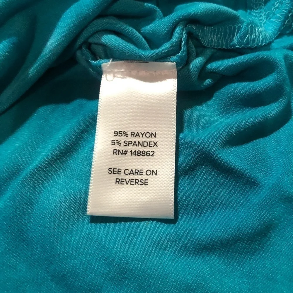 Torrid FAVORITE TUNIC OFF-SHOULDER SUPER SOFT SHORT SLEEVE TEE Blue Tie Dye - Picture 5 of 15